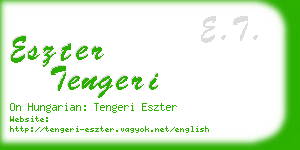 eszter tengeri business card